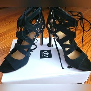 DV Dolce Vita Black Suede Heels